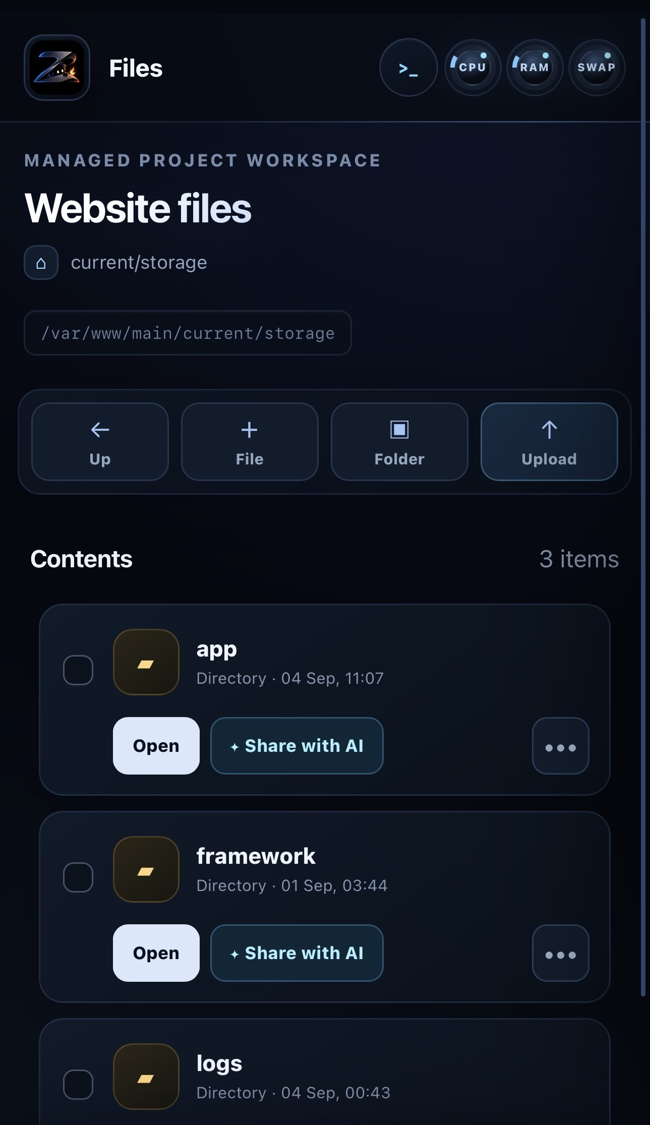ZeRaLD file browser and handoff